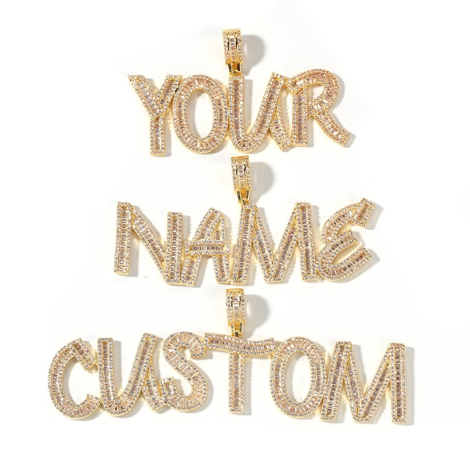 Baguette Nameplate Necklace