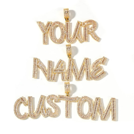 Baguette Nameplate Necklace