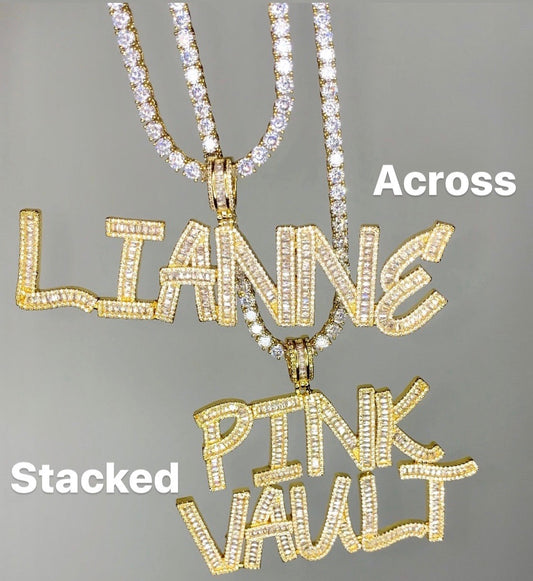 Baguette Nameplate Necklace